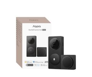 Aqara Smart Doorbell Camera G410 with Chime, 2K, HomeKit Secure Video, 2-Way Audio, Built-in Matter Hub, Wireless/Wired, Supports Apple Home, Alexa, Google, Home Assistant, 2.4G/5GHz Wi-Fi, Black