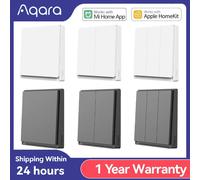 Aqara Smart E1 Wall Switch ZigBee 3.0 Wireless Smart Home Light Button No With Neutral Fire Wire For Xiaomi Mi Home Homekit APP With Neutral 3key
