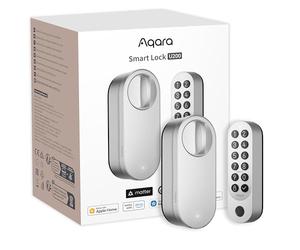 Aqara Smart Lock U200 (Fingerprint Keypad Included), Matter Over Thread, Smart Door Lock with Apple Home Key and Rechargeable Battery, Supports Apple, Google Home, Alexa and SmartThings, Silver