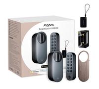 Aqara Smart Lock U200 Kit, Black, Matter Over Thread Smart Door Lock With Fingerprint, Nfc, Apple Home Key & Keypad Access