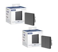 Aqara Smart Wall Switch H1 Grey (With Neutral, Double Rocker) Aqara Hub Required