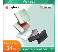 Aqara Smart Wall Switch Z1 Dual Control Zigbee 3.0 Compatible with Single Live/Neutral Wire Switch Work with Apple HomeKit APP White-2key