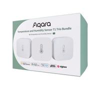 Aqara Temperature And Humidity Sensor T1 Trio Bundle, Apple Homekit, Alexa & Google Home Compatible