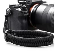 Camera Wrist Strap with Safer Connector for Nikon Canon Sony Panasonic Fujifilm Olympus DSLR Mirrorless, Adjustable Paracord Camera Wrist Lanyard, Quick Release Camera Hand Strap (Black)