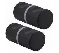 AQCDPJYU 2 Pcs Shower Door Handle Bathroom Knob, Screen Metal Handles Chrome-Plated Solid Single Hole for Home Kitchen Office(Black,Column)