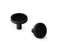 AQCDPJYU 6 Pack Constellation Night Star Sky Cabinet Knobs & Wall Hooks, White Base Solid Zinc Alloy Modern Drawer Pulls for Kitchen Bathroom Dresser(Black)