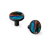 AQCDPJYU 6 Pack Creative Cloud Art Cabinet Knobs, Black Base Zinc Alloy Drawer Pulls for Kitchen Bathroom Dresser(Black)