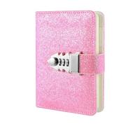 AQCDPJYU A7 Password Book with Lock, Portable Travel Diary Notebook Student Office Stationery School Supplies Gift(Pink)