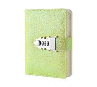 AQCDPJYU A7 Password Book with Lock, Portable Travel Diary Notebook Student Office Stationery School Supplies Gift(Green)