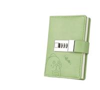 AQCDPJYU A7 Small Lock Notebook, Pocket Notepad Journal Line Sketchbook Office School Stationery Organizer(Green)