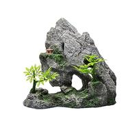 AQCDPJYU Aquarium Mountain View Moss Tree Rock Cave Fish Tank Ornament Landscape Decoration Bonsai Plant Decorations(A)