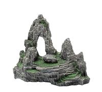 AQCDPJYU Aquarium Mountain View Stone Ornament Tree Rock Cave Landscape, Large Artificial Fish Tank Decoration(A)