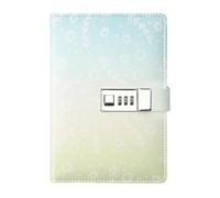 AQCDPJYU B6 Password Book with Lock, Simple Style Fresh Diary Hand Notebook(Blue Green)