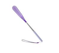 AQCDPJYU Long Handled Retractable Shoe Horn, Stainless Steel & ABS, Multicolor 2 Pack for Men, Women & Seniors(Purple)