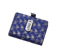 AQCDPJYU Sequin PU Cover A6 Planner Binder with Lock, Spiral Password Agenda Diary School Stationery(Blue)