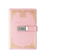 AQCDPJYU Simple Delicate 200 Pages Password Book, Lock Diary Creative Hand Ledger Office School Stationery(Pink)