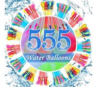 AQDJWHM 555 Pieces Water Balloons for Kids Easy Fill, Rapid Filling Self Sealing Water Balloons, Colorful Water Bombs for Kids Summer Party