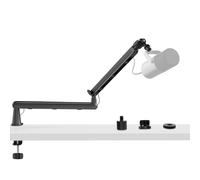 Aqdocvf Microphone Boom Arm - Heavy Duty Low Profile Metal Mic Arm Stand | Sturdy Microphone Arm with Desk Clamp & Cable-Management, for Shure SM7B-MV7, Blue Yeti, AT2020, Podcast, Gaming & Streaming