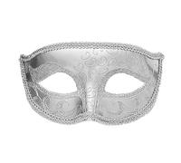 Aqearl Masquerade Mask for Women Men Shiny Venetian Halloween Masks for Party Prom Ball Costume Mask (Silver)