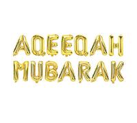 Aqeeqah Mubarak Foil Balloons - Gold