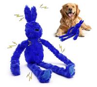 Aqezd Squeaky Dog Toys - Interactive Dog Toy with Crinkle and Squeaky, Bunny Dog Plush Toys, Enrichment for Small and Medium Breed Puppies or Dogs, Cute and Plush (Blue)