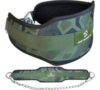 AQF Dip Belt with 36" Steel Chain, Neoprene Padded Back Support Weight Belt | Gym Lifting Belt for Powerlifting, Bodybuilding, Exercise, Fitness & Pull ups Workout