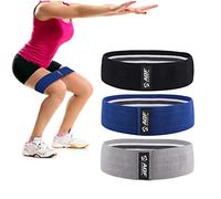 AQF Hip Resistance Bands Set with 3 Stretch Levels Glute Exercise Bands for Fitness Legs, Booty, Thigh, Hips, yoga & Pilates - Ideal Home Workout Strengthening equipment for Men & Women (Pack of 3)