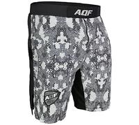 AQF MMA Fight Shorts Grappling Short Kick Boxing Cage Fighting Shorts Camo Gre (as8, Waist, x_l, Regular, Regular)