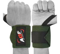 AQF Power Weight Lifting Wrist Wraps Supports Gym Training Fist Straps - Sold as Pair & One Size Fits All