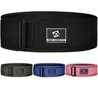 AQF Weight Lifting Belt - 4” Auto Lock Nylon Gym Belt for Functional Training Bodybuilding Powerlifting Deadlift Squat and Weightlifting workout - Lifting Support for Men and Women (M, Black)
