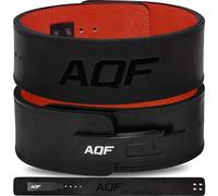 AQF Weight Lifting Belt for Men - 4” Wide x 13mm Thick Powerlifting Lever Buckle Gym Fitness Belt Heavy Duty Back Support Leather Deadlift Belt Workout Belt Bodybuilding (Alloy Buckle, M)