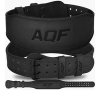AQF Weight Lifting Belt for Men Gym Fitness, 4" Padded Lumbar Back Support, 7mm Thick Leather Training Belt with 11 Adjustable Holes, Ideal for Powerlifting, Bodybuilding