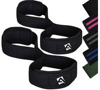 AQF Weight Lifting Straps Figure 8 with Padded Cuff Wrist support Training Gym Straps Hand bar Grip Gloves Support Workout