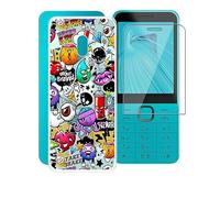 AQGGESH Case for Nokia 235 4G 2024 (2.8 inches) with [1 x Screen Protector], Transparent Shockproof Soft TPU Silicone Cover Case for Nokia 235 4G 2024 - XS40