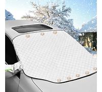AQhui Car Windscreen Covers Frost for Winter, Magnetic Windscreen Frost Protector Thicken, Ice Protection Foils Snow Windshield Sun Shade Front Window Screen Cover, Anti-dust and Anti-uv (156x128cm)