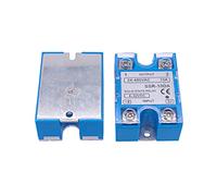 AQHYEBNSR 1PCS SSR 10/25/40/60/80/100/120DA DD Control AC/DC DC White or Blue Shell Single Phase Solid State Relay(80DA)