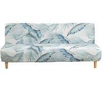 AQIGR Armless Futon Slipcover Folding Sofa Cover Stretch Elastic Couch Sofa Furniture Protector for Foldable Futon Moving Sofa Bed Without Armrests (Color : #20, Size : 160-185cm/63-72.8in)