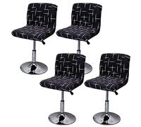 AQIGR Bar Stool Covers Barstool Chair Slipcovers 2/4 Pack Stretch Chair Slipcover Pattern for Short Swivel Dining Chair-Counter Height Side Chairs (Color : #3, Size : 4pcs)