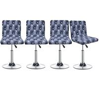 AQIGR Bar Stool Covers Barstool Chair Slipcovers 2/4 Pack Stretch Chair Slipcover Pattern for Short Swivel Dining Chair-Counter Height Side Chairs (Color : #25, Size : 4pcs)
