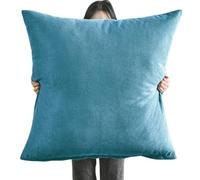 AQIGR Cushion Covers Decorative Throw Pillow Cover 80x80 cm 70x70 cm Thick Fabric Square Pillow Cases Protectors 50x50 cm 60x60 cm for Couch Sofa Bed with Invisible Zipper(Blue,70x70cm/28x28in)