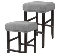 AQIGR Dressing Table Stool Covers Rectangular 1/2/4/6 Pack Stretch Bar Stool Covers Vanity Stool Seat Slipcovers Counter Stool Cover for Living Room, Bedroom, Kitchen Washable(Color:#3,Size:2PCS)