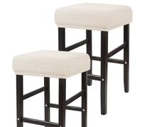 AQIGR Dressing Table Stool Covers Rectangular 1/2/4/6 Pack Stretch Bar Stool Covers Vanity Stool Seat Slipcovers Counter Stool Cover for Living Room, Bedroom, Kitchen Washable(Color:#6,Size:2PCS)