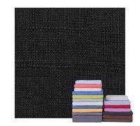 AQIGR Garden Chair Seat Cushion Covers 3/5/8/10/15/20cm Thick Linen Fabric Chair Replacement Cushion Cover with Zipper Non Slip for Square Kitchen Dining Sofa Cushion(Black,40x40x20cm thick)