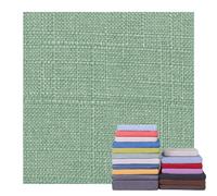 AQIGR Garden Chair Seat Cushion Covers 3/5/8/10/15/20cm Thick Linen Fabric Chair Replacement Cushion Cover with Zipper Non Slip for Square Kitchen Dining Sofa Cushion(Light green,50x50x8cm thick)