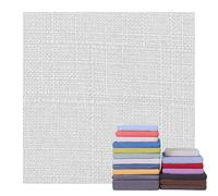 AQIGR Garden Chair Seat Cushion Covers 3/5/8/10/15/20cm Thick Linen Fabric Chair Replacement Cushion Cover with Zipper Non Slip for Square Kitchen Dining Sofa Cushion(White,40x40x5cm thick)