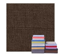 AQIGR Garden Chair Seat Cushion Covers 3/5/8/10/15/20cm Thick Linen Fabric Chair Replacement Cushion Cover with Zipper Non Slip for Square Kitchen Dining Sofa Cushion(Dark brown,55x55x10cm thick)