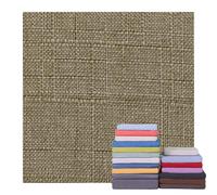 AQIGR Garden Chair Seat Cushion Covers 3/5/8/10/15/20cm Thick Linen Fabric Chair Replacement Cushion Cover with Zipper Non Slip for Square Kitchen Dining Sofa Cushion(Light curry,60x60x10cm thick)
