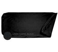 AQIGR Outdoor Garden Chair Cushions Cover Thick 8cm, Linen Fabric, Chairs Replacement Cushion Cover with Zipper Non Slip, Patio Chair Seat Pads Covers(Black,50x50x8cm)