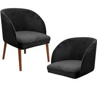 AQIGR Round Back Chair Slipcovers Set of 2/4/6 Stretch Dining Room Chair Covers Removable Curved Chair Protector Cover for Kitchen, Dining, Living Room Side Chairs (Color : #17, Size : 2PCS)