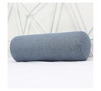 AQIGR Round Sofa Armrest Cushion Armrest Pillow, Round Cervical Roll Bolster Pillow, Bed Gap Filler Bed Pillow, Lumbar Support Cushion for Back, Knees, Neck Support(Dark Blue,15x60cm)
